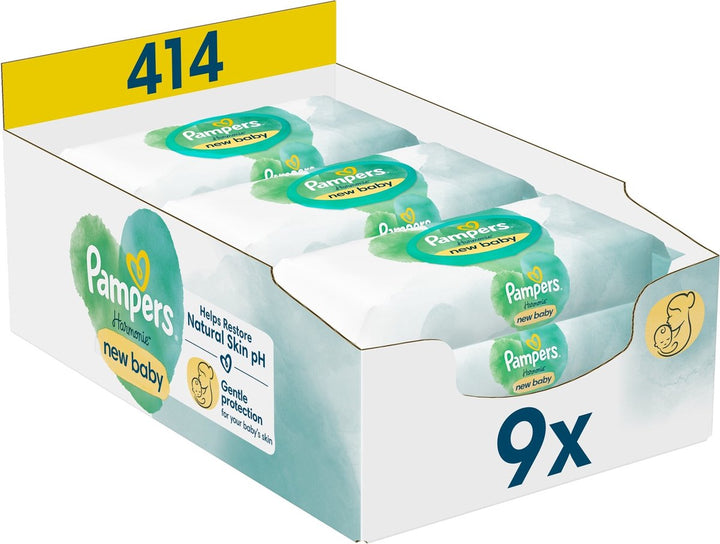Pampers Wet Wipes Harmonie New Baby 9x